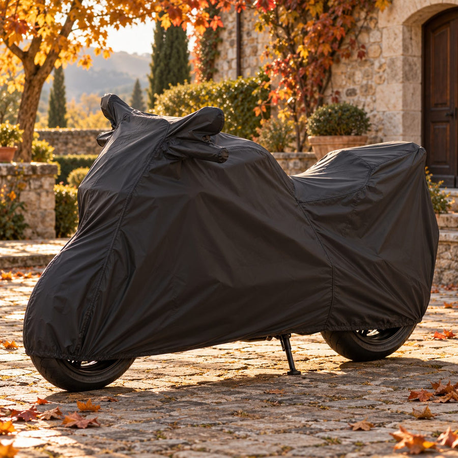 Housse moto sur un roadster
