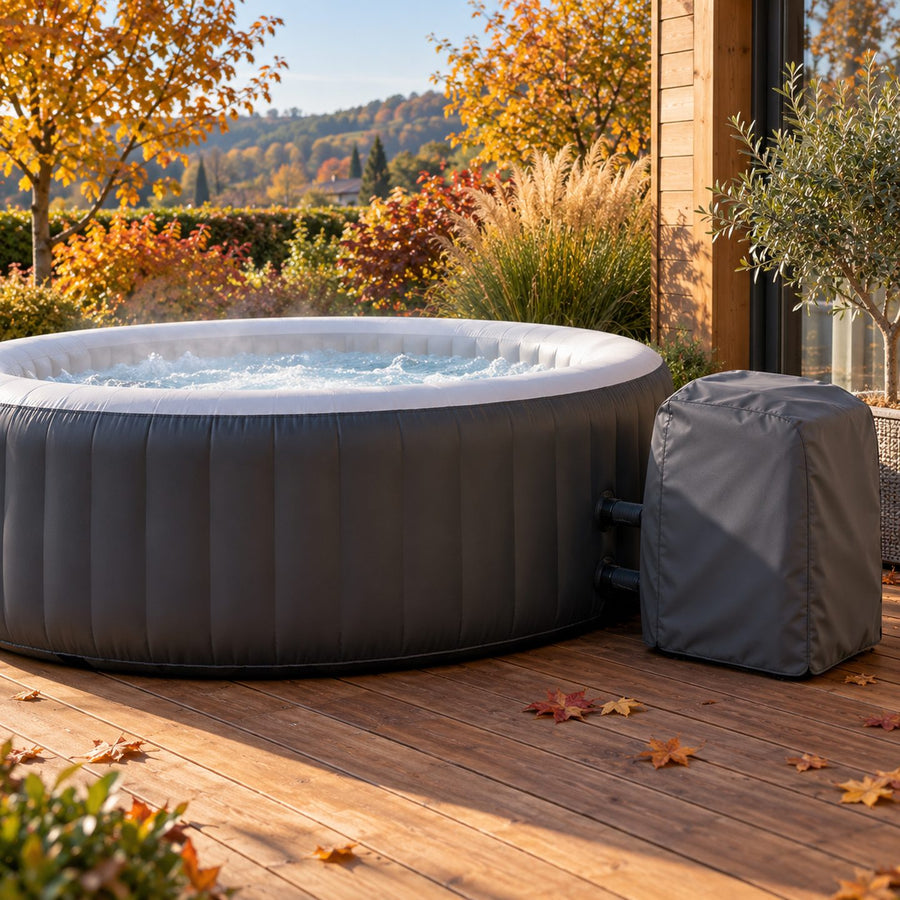 Pompe de spa gonflable protégée par une housse imperméable