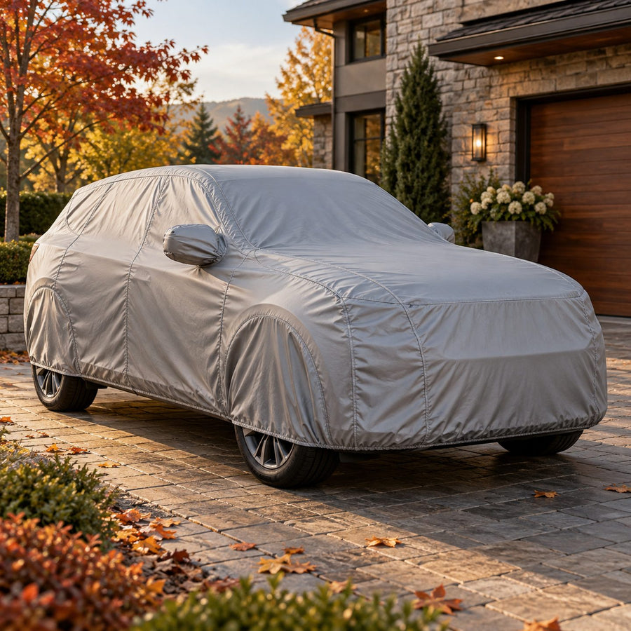 Housse voiture sur un SUV compact moderne