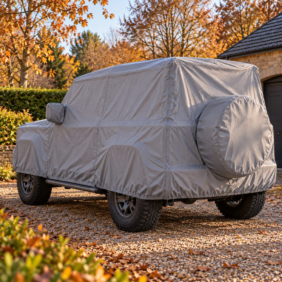 Housse voiture sur un 4x4 tout-terrain