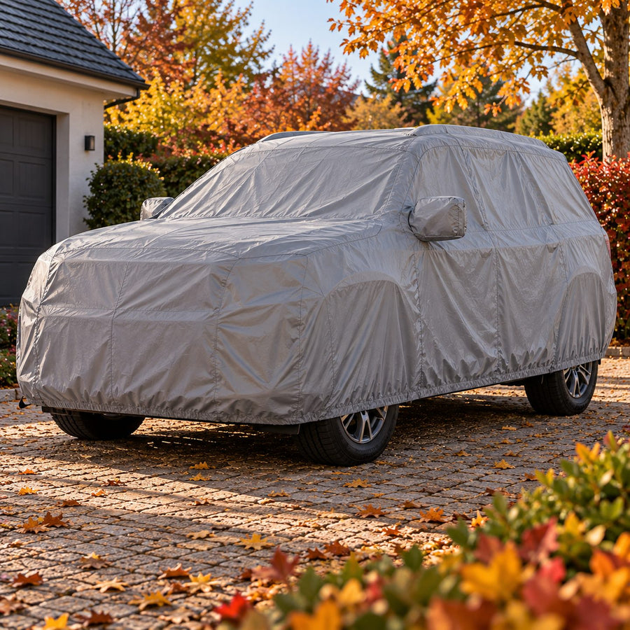 Housse voiture sur un SUV familial
