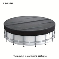 Bâche piscine ronde noire 210D à cordon de serrage, pour bassins de 1,8 à 5,4 m
