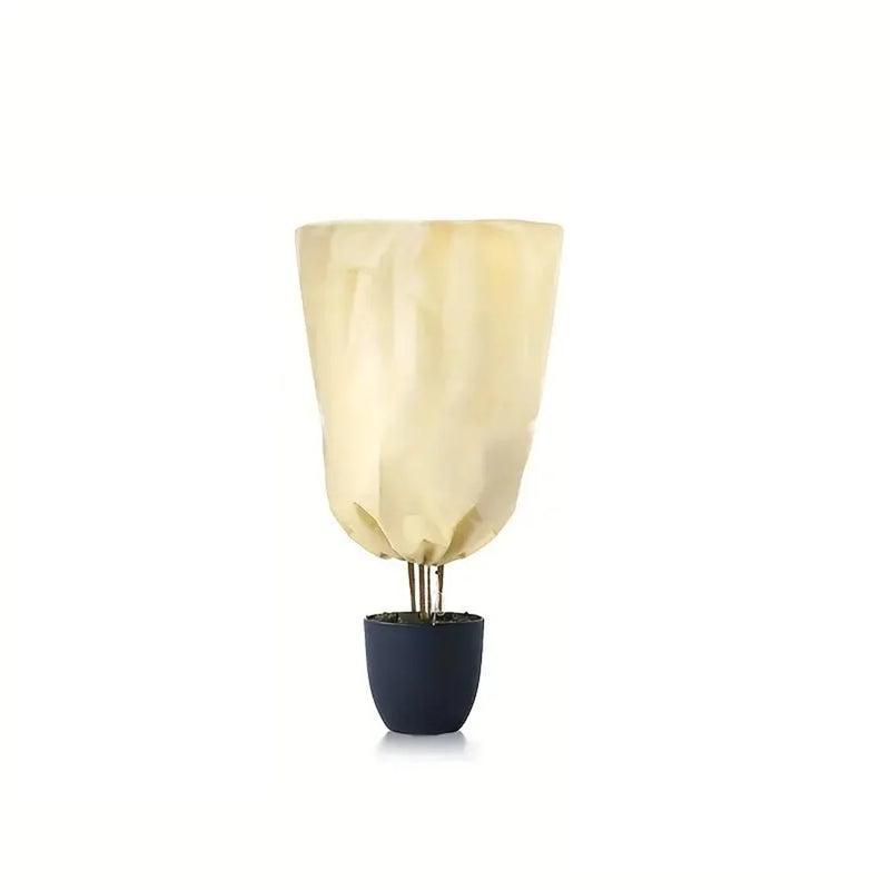 Housse d'hivernage pour plantes en tissu non tissé, cordon de serrage, beige ou blanc, 5 tailles