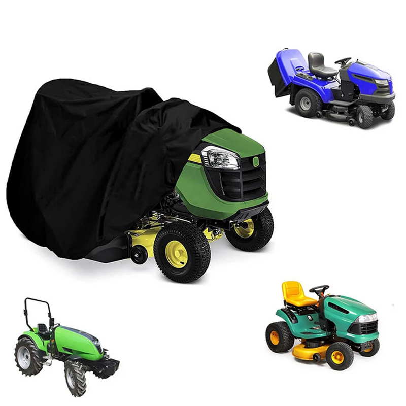 Housse de tondeuse autoportée noire en Oxford polyester imperméable, 183 x 137 x 117 cm