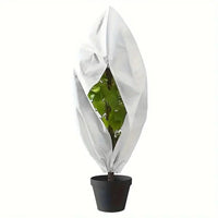 Housse d'hivernage pour plantes en tissu non tissé, cordon de serrage, beige ou blanc, 5 tailles