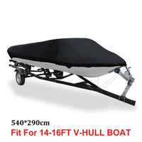 Housse bateau de pêche coque en V, Oxford 210D anti-UV, 540 à 600 cm de long