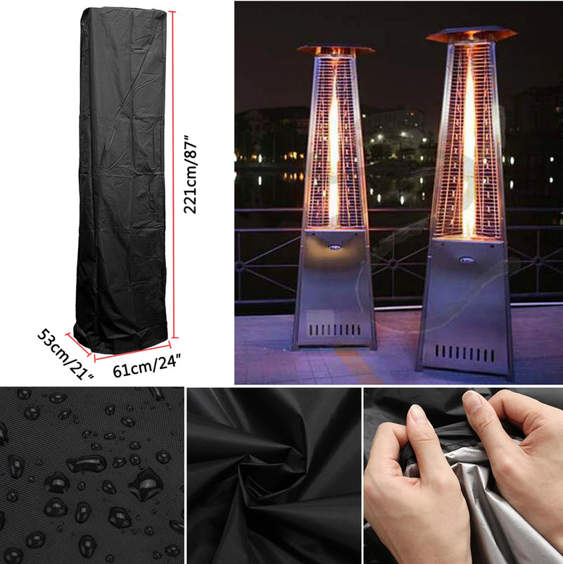 Housse de chauffage de terrasse imperméable en Oxford 210D, hauteur 221 cm