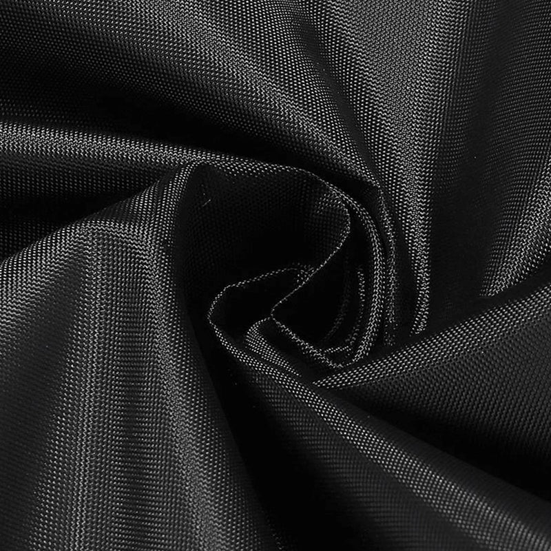 Housse de parasol droit noire en tissu Oxford avec fermeture éclair, 190 ou 230 cm