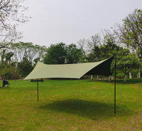 Bâche de camping imperméable Oxford 5 x 4 m avec piquets et cordes, anti-UV