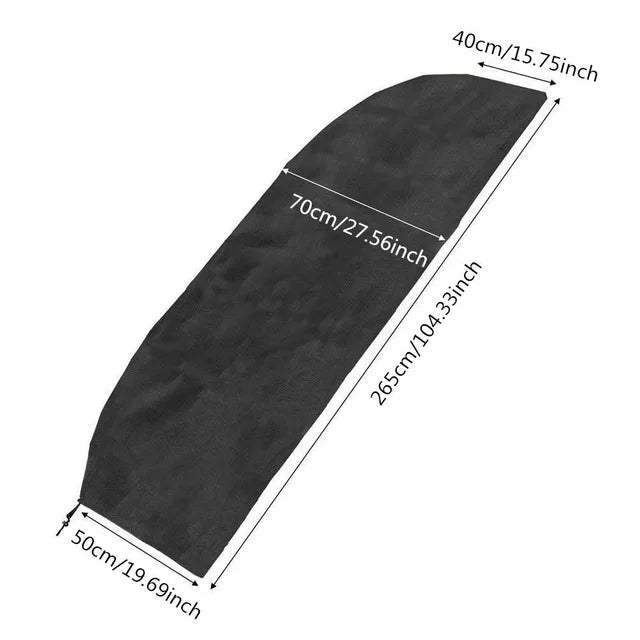 Housse de parasol noire 210D imperméable, déporté ou droit, 5 tailles de 183 à 280 cm