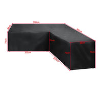 Housse de canapé d'angle de jardin imperméable en polyester, doublure anti-UV, 9 tailles