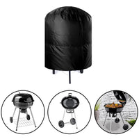 Housse de barbecue ronde en tissu Oxford argenté, anti-UV et imperméable, 2 tailles