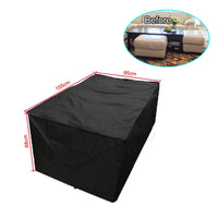 Housse de canapé d'angle de jardin imperméable en polyester, doublure anti-UV, 9 tailles