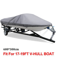 Housse bateau de pêche coque en V, Oxford 210D anti-UV, 540 à 600 cm de long