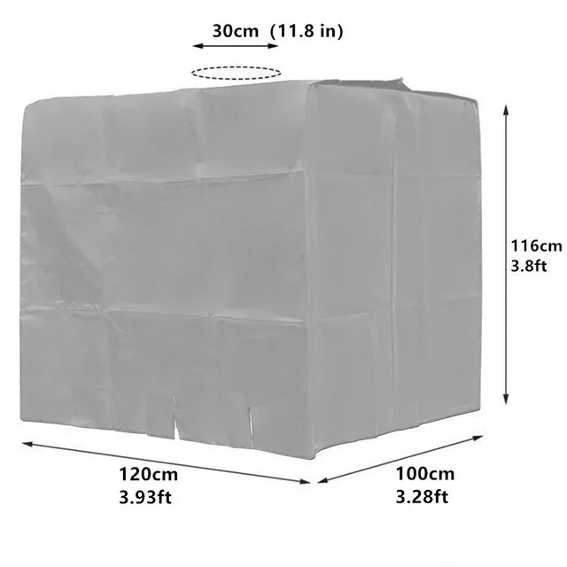Housse cuve IBC 1000 L imperméable, anti-UV, 4 coloris, 120 x 100 x 116 cm