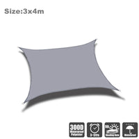 Voile d'ombrage triangulaire et rectangulaire imperméable en Oxford 300D, beige ou gris