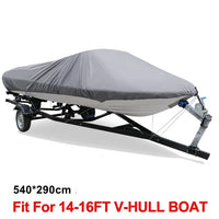 Housse bateau de pêche coque en V, Oxford 210D anti-UV, 540 à 600 cm de long