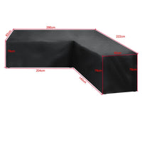 Housse de canapé d'angle de jardin imperméable en polyester, doublure anti-UV, 9 tailles