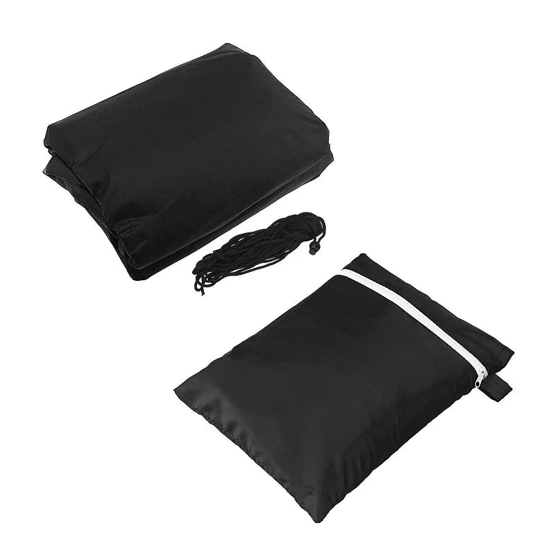 Housse barbecue ronde et rectangulaire Oxford 210D noire, 12 tailles de 71 à 190 cm