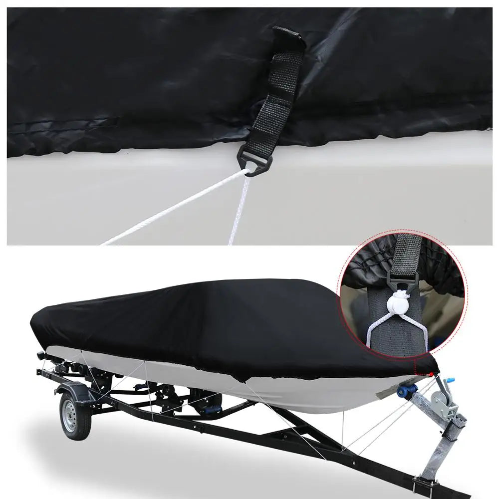 Housse bateau de pêche coque en V, Oxford 210D anti-UV, 540 à 600 cm de long