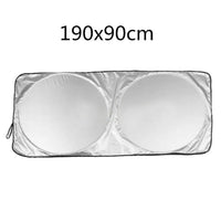 Pare-soleil pare-brise voiture pliable argenté, 5 tailles de 142 x 67 à 190 x 90 cm
