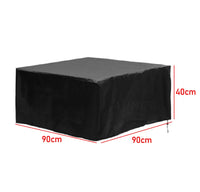 Housse canapé d'angle jardin en L, imperméable, noire, 15 tailles jusqu'à 320 cm