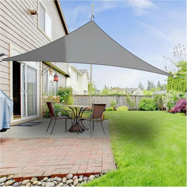 Voile d'ombrage triangulaire et rectangulaire imperméable en Oxford 300D, beige ou gris