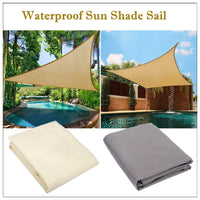 Voile d'ombrage triangulaire et rectangulaire imperméable en Oxford 300D, beige ou gris