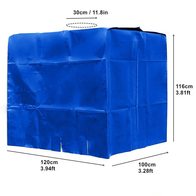 Housse cuve IBC 1000 L imperméable, anti-UV, 4 coloris, 120 x 100 x 116 cm