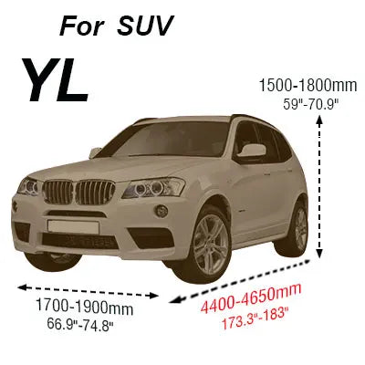 Housse voiture universelle polypropylène 170T argentée, anti-UV et respirante, 13 tailles pour hayon, berline et SUV
