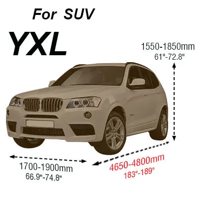 Housse voiture universelle polypropylène 170T argentée, anti-UV et respirante, 13 tailles pour hayon, berline et SUV
