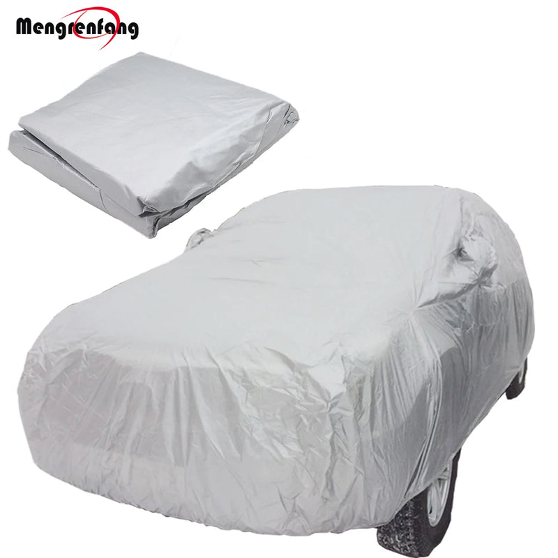 Housse voiture universelle polypropylène 170T argentée, anti-UV et respirante, 13 tailles pour hayon, berline et SUV
