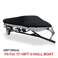 Housse bateau de pêche coque en V, Oxford 210D anti-UV, 540 à 600 cm de long
