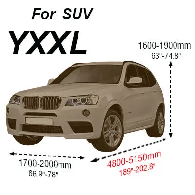 Housse voiture universelle polypropylène 170T argentée, anti-UV et respirante, 13 tailles pour hayon, berline et SUV