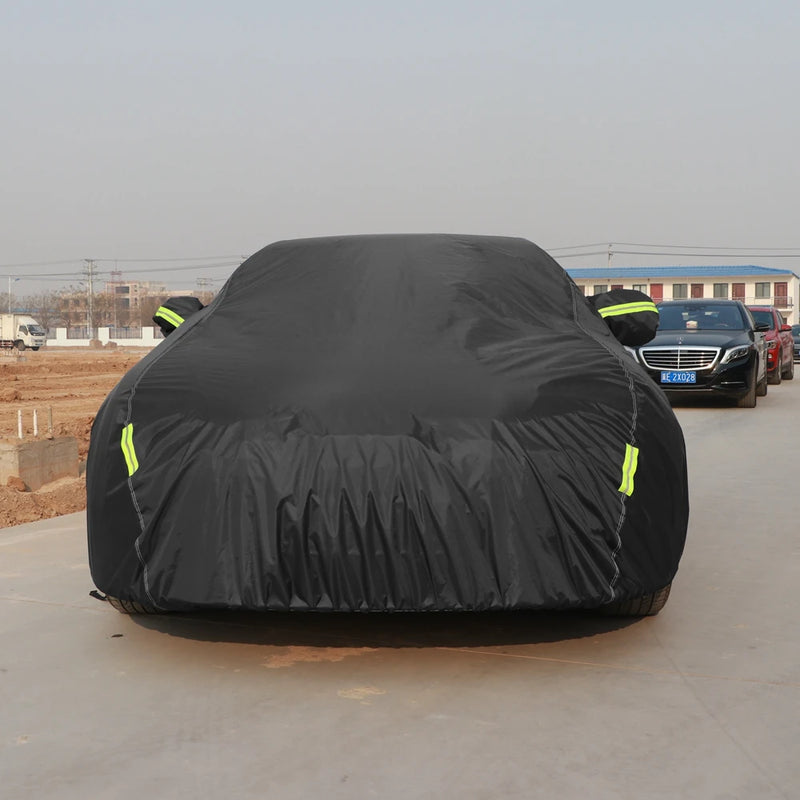 Housse voiture pour Renault Samsung SM7, polyester noir avec fermeture éclair et sac de rangement