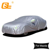 Housse voiture pour Mazda 3, CX-5 et CX-9, polyester 190T argent, anti-poussière et neige