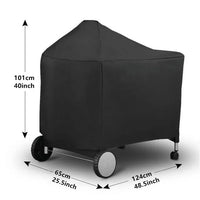 Housse barbecue ronde et rectangulaire Oxford 210D noire, 12 tailles de 71 à 190 cm