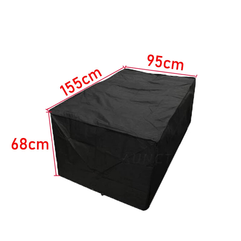 Housse canapé d'angle jardin en L, imperméable, noire, 15 tailles jusqu'à 320 cm