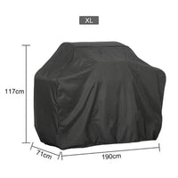 Housse barbecue ronde et rectangulaire Oxford 210D noire, 12 tailles de 71 à 190 cm