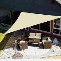 Voile d'ombrage triangulaire et rectangulaire imperméable en Oxford 300D, beige ou gris