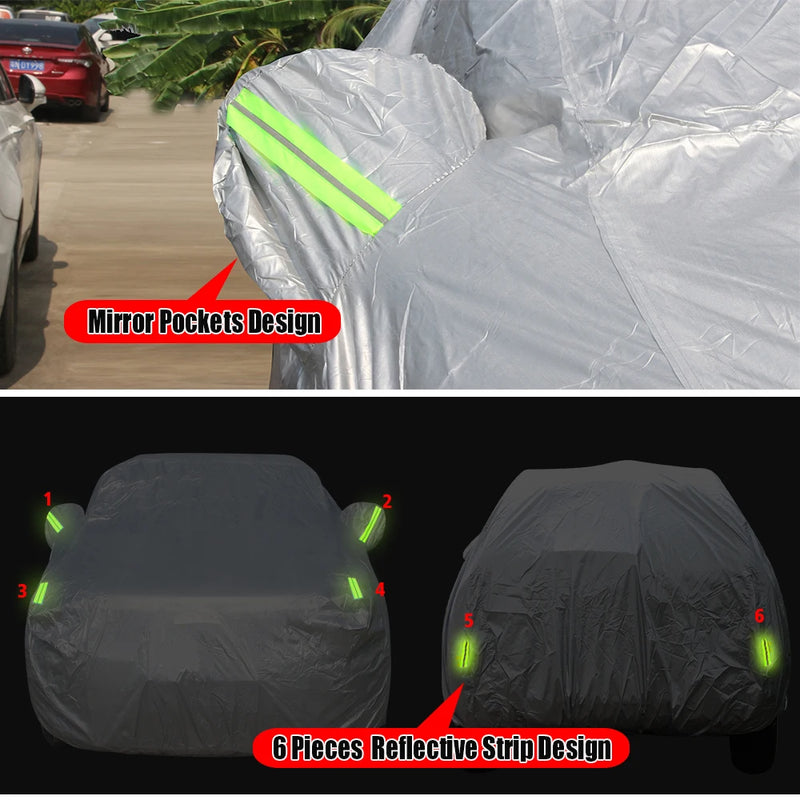 Housse voiture pour Kia Sportage, polypropylène 170T, poches de rétroviseurs, sangles coupe-vent