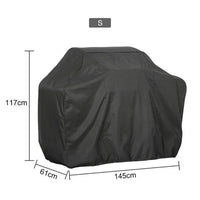 Housse barbecue ronde et rectangulaire Oxford 210D noire, 12 tailles de 71 à 190 cm
