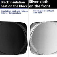 Pare-soleil pare-brise voiture pliable argenté, 5 tailles de 142 x 67 à 190 x 90 cm