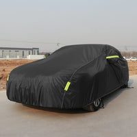 Housse voiture pour Renault Samsung SM7, polyester noir avec fermeture éclair et sac de rangement