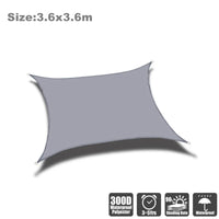 Voile d'ombrage triangulaire et rectangulaire imperméable en Oxford 300D, beige ou gris