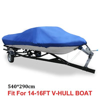 Housse bateau de pêche coque en V, Oxford 210D anti-UV, 540 à 600 cm de long