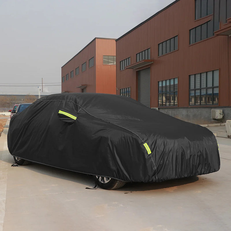 Housse voiture pour Renault Samsung SM7, polyester noir avec fermeture éclair et sac de rangement