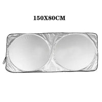 Pare-soleil pare-brise voiture pliable argenté, 5 tailles de 142 x 67 à 190 x 90 cm