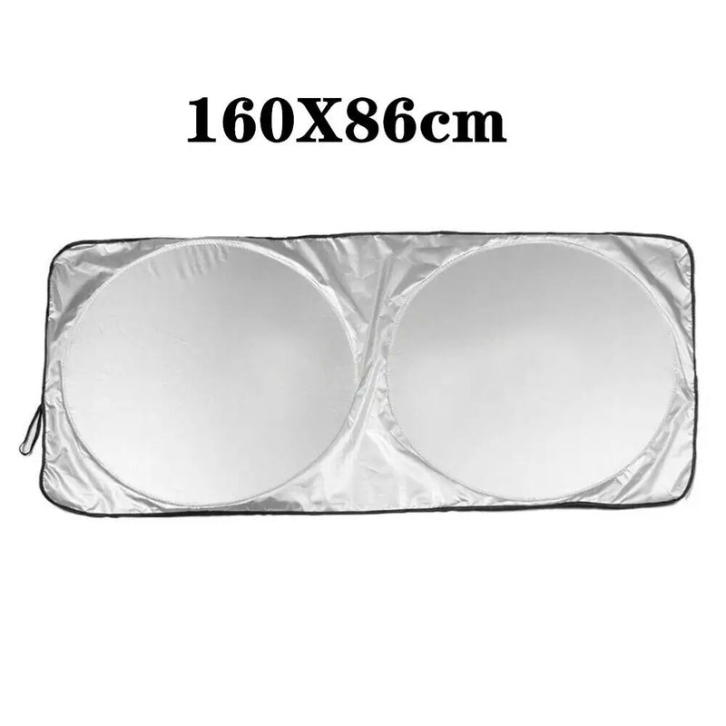 Pare-soleil pare-brise voiture pliable argenté, 5 tailles de 142 x 67 à 190 x 90 cm