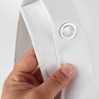 Bâche blanche imperméable en polyéthylène 0,32 mm avec œillets, 9 tailles